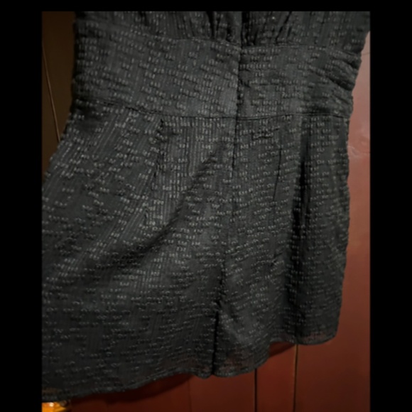 Lenon x Anthropologie Short Sleeve V-Neck Faux Wrap Romper Black Size S - NWT - Picture 11 of 16